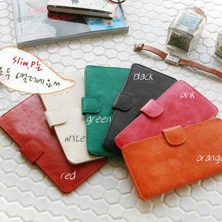 Faux-leather Long Wallet
