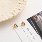 Sterling Silver Stud Earring 1 Pair - 925 Silver - Triangle - One Size