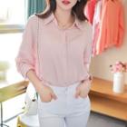 Pastel Loose-fit Silky Shirt