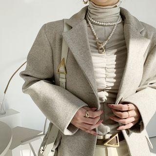 Wrap Around Faux-pearl Necklace Ivory - One Size