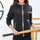 Couple Matching Rainbow Zip Hooded Jacket
