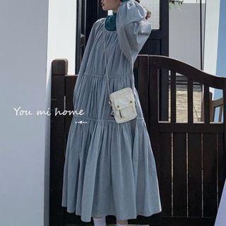 Long-sleeve Midi Dress / Turtleneck Long-sleeve Top