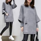 Mock Two-piece Ribbed Knit Dress