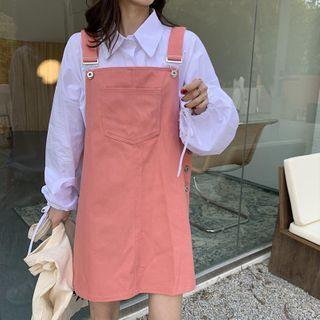 Plain Shirt / Mini Overall Dress