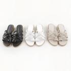 Strappy Low-heel Slide Sandals