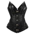 Chained Faux Leather Corset Top