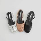 Perforated Sling-back Flats