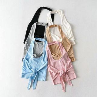 Halter Ribbon Tank Top