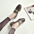 Embellished Heel Loafers