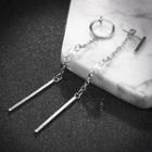 Faux Pearl Accent Dangle Earring / Clip-on Earring