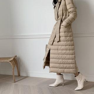 Goose Down Padded Wrap Coat