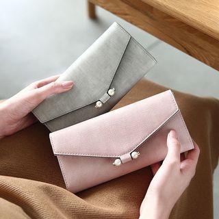Faux Pearl Long Wallet