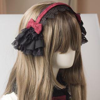 Bow-accent Lace Hair Band