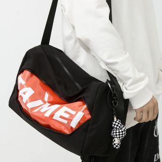 Lettering Pvc Panel Duffle Bag