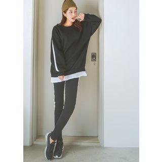 Tall Size Contrast-piping Winter Trainer Set