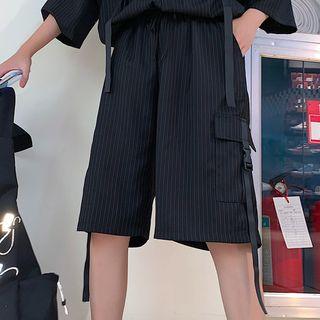 Pinstriped Short-sleeve Shirt / Shorts