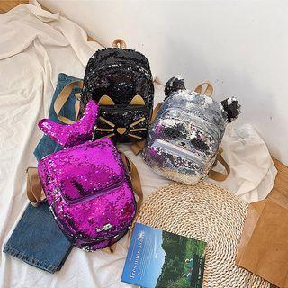 Sequined Zip Backpack