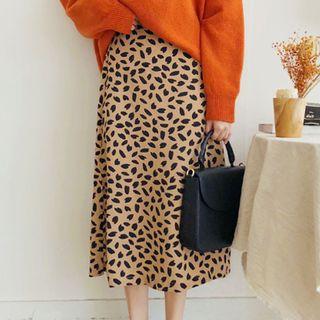 Leopard Midi A-line Dress
