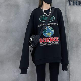 Earth Embroidered Sweatshirt