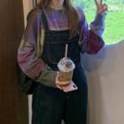 Tie-dyed Sweater / Denim Dungaree