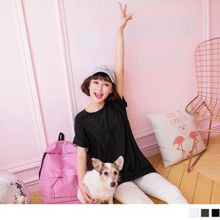 Batwing Sleeve Star Embroidered Loose-fit Top