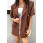 Layered-back Striped Jacket