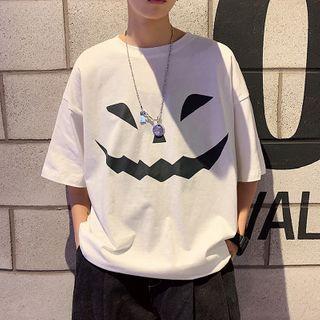 Devil Print Short-sleeve Top