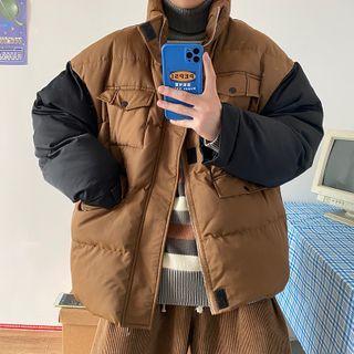 Lapel Fleece-lined Jacket