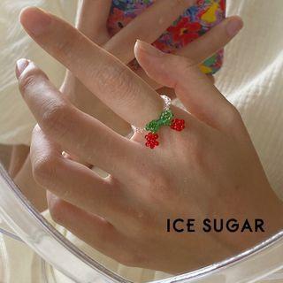 Beaded Cherry Ring