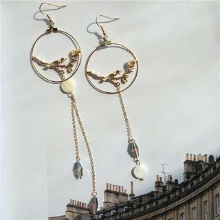 Scallop Metal Branches Hoop Earring