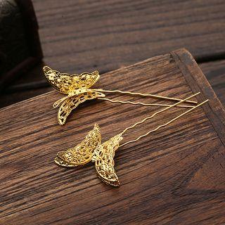 Butterfly Hair Pin C20 - 1 Pc - Gold - One Size
