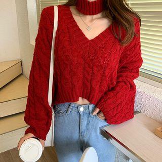 Halter Cable-knit Sweater