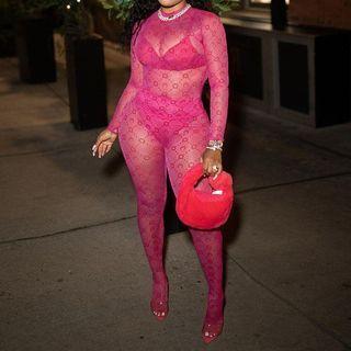 Set: Long-sleeve Mesh Top + Leggings