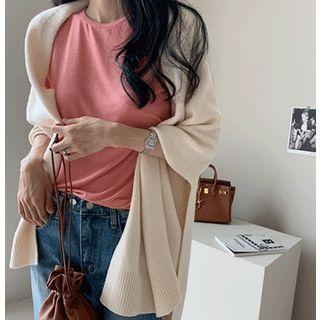 Wool Blend Shawl Cardigan