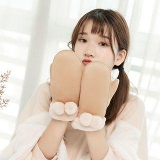 Bobble Fleece-lined Mittens