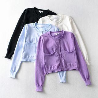 Long Sleeve Pocket Crop Cardigan