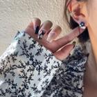Flower Faux Pearl Alloy Earring / Cuff Earring / Set