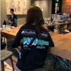 Printed T-shirt + Canvas Mini Crossbody Bag