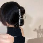 Checker Alloy Hair Clamp Black & White - One Size