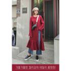 Slit-side Frilled-hem Long Dress