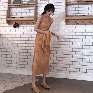 Halter Knit Top / Midi Knit Skirt / Cardigan / Set