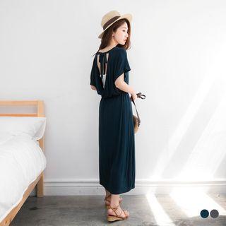 Reversible Surplice Dolman Maxi Dress