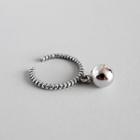 Twisted Open Ring Adjustable - Silver - One Size