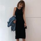 Knit Midi Tank Dress Black - One Size