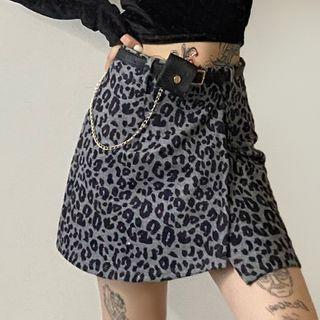 Leopard Printed Mini Skirt