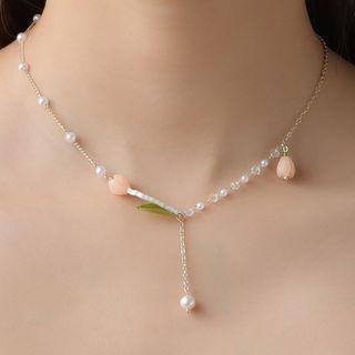 Tulip Alloy Choker Gold - One Size