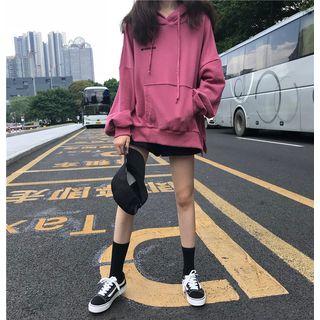 Lettering Kangaroo Pocket Hoodie