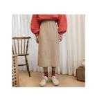 H-line Long Rib-knit Skirt