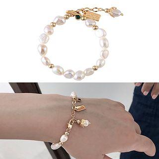 Freshwater Pearl Bracelet 1pc - As Shown In Figure - One Size