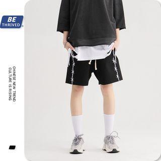 Embroidered Trim Shorts